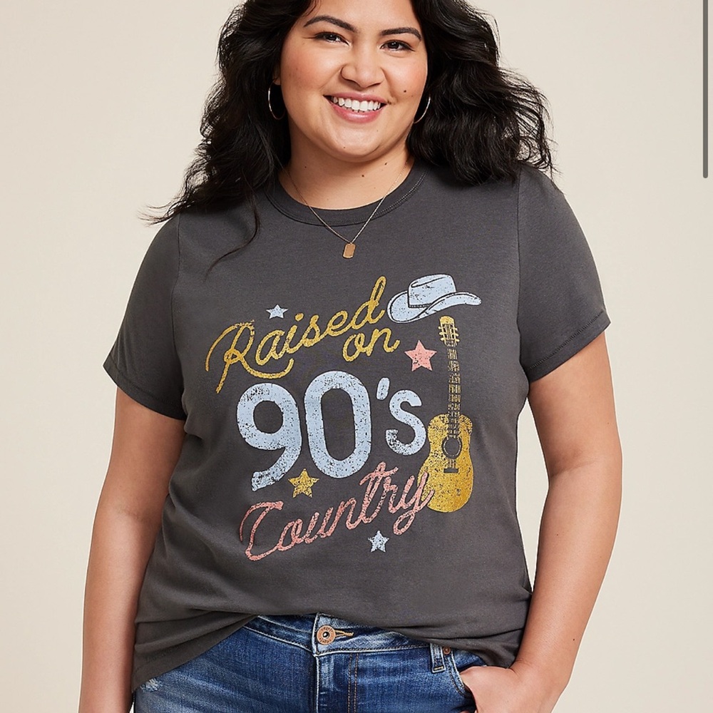 Maurice’s Plus Size Raised On 90s Country Classic Fit Graphic Tee 1X